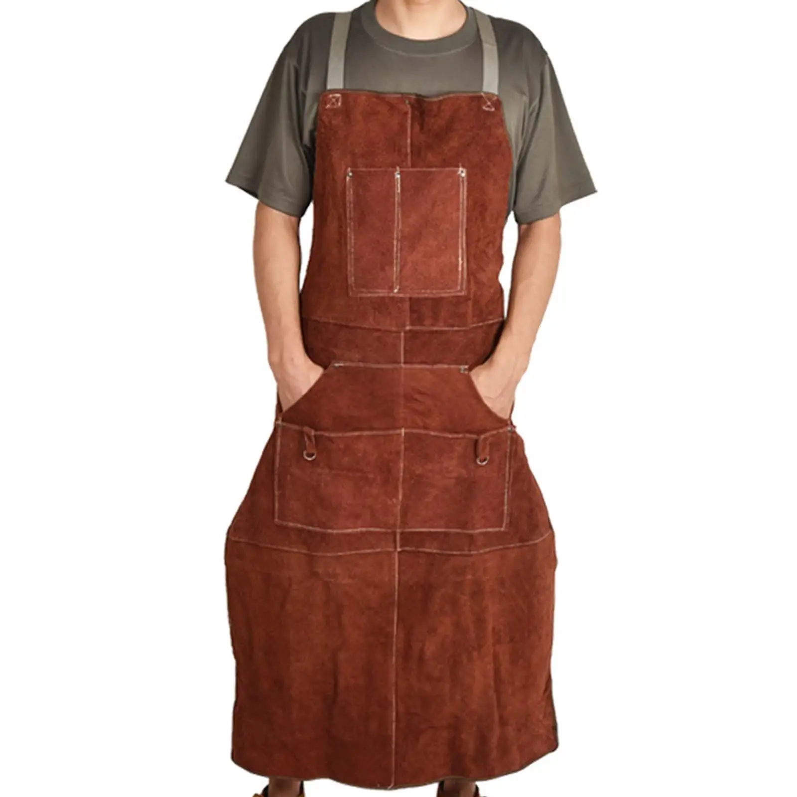 Leather Work Shop Apron with Tool Pockets Flame Retardant Bib Apron Blacksmith Leather Welding Work for Kitchen Chef Baking BBQ
Leather Work Shop Apron with Tool Pockets Flame Retardant Bib Apron Blacksmith Leather Welding Work for Kitchen Chef Baking BBQ