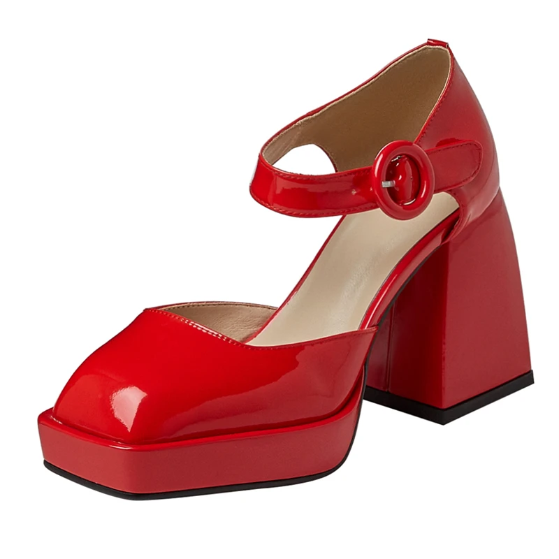 Dilalula 2023 New Patent Genuine Leather Shoes Woman Square High Heels Platform Shoes Spring Summer Ladies Party Wedding Shoes
Dilalula 2023 New Patent Genuine Leather Shoes Woman Square High Heels Platform Shoes Spring Summer Ladies Party Wedding Shoes