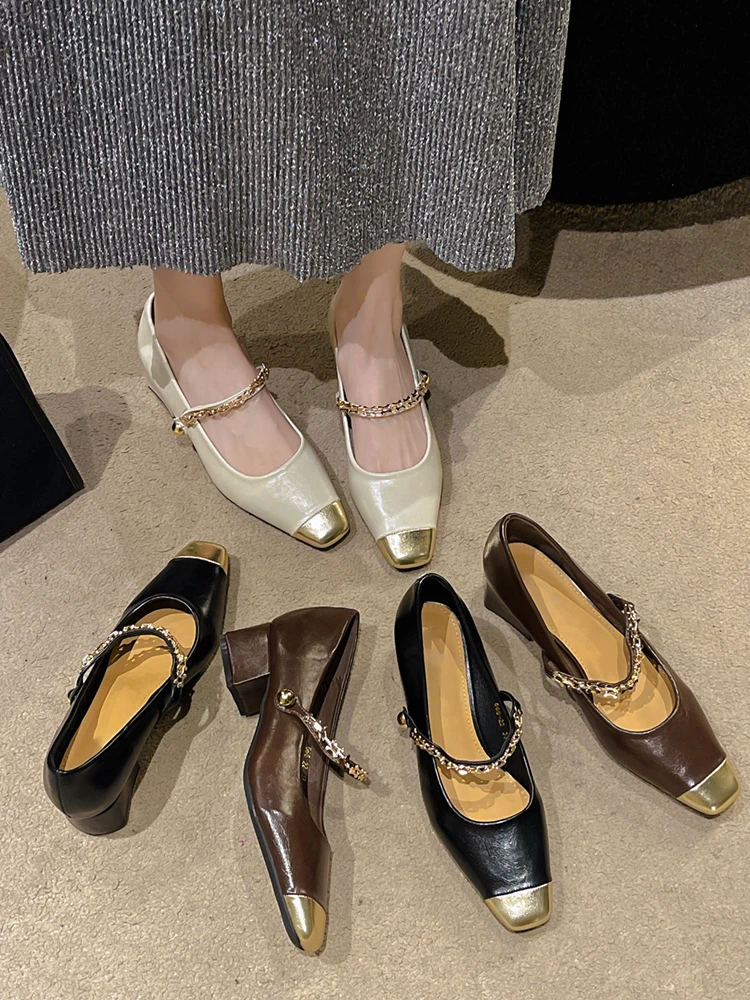 

Туфли женские с квадратным носком, повседневные кроссовки на плоской подошве, удобная классическая обувь, резиновый материал, осень-лето 2024