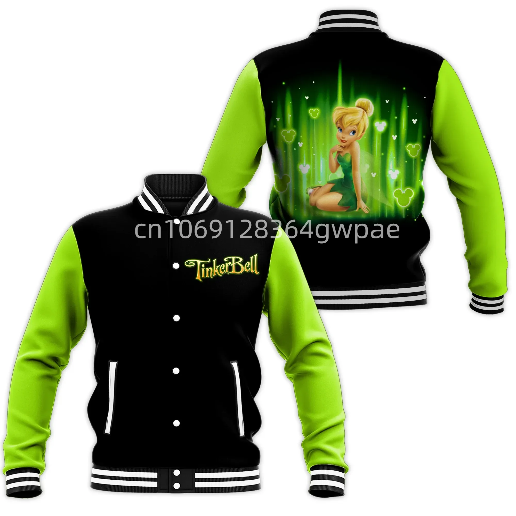 Бейсбольная куртка Disney Tinkerbell для мужчин и женщин, Повседневная Толстовка, куртка в стиле хип-хоп, уличная одежда в стиле Харадзюку, Свободное пальто с капюшоном
Бейсбольная куртка Disney Tinkerbell для мужчин и женщин, Повседневная Толстовка, куртка в стиле хип-хоп, уличная одежда в стиле Харадзюку, Свободное пальто с капюшоном