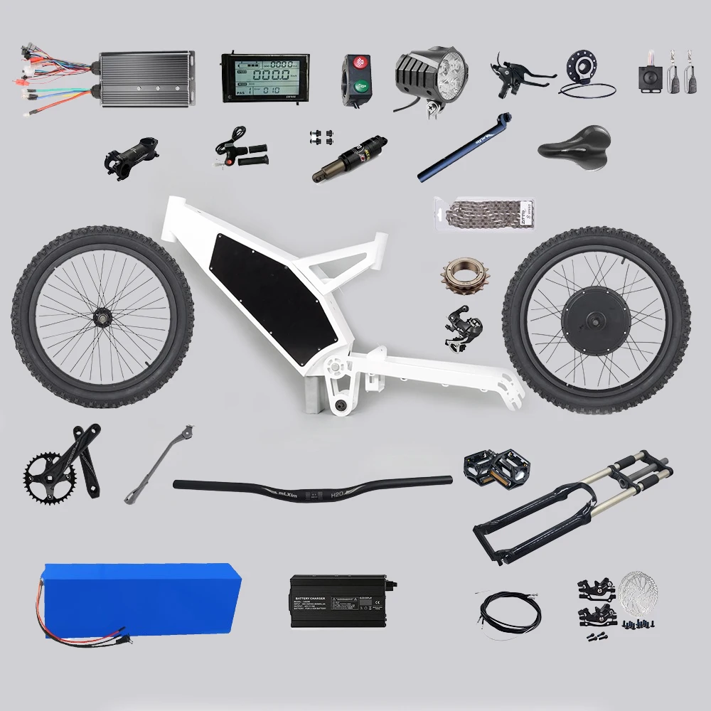 

KEYU F3 enduro ebike kit 48V 3000W Electric motorcycle Complete ebike kit conversion electric bike stealth bomber frame kit