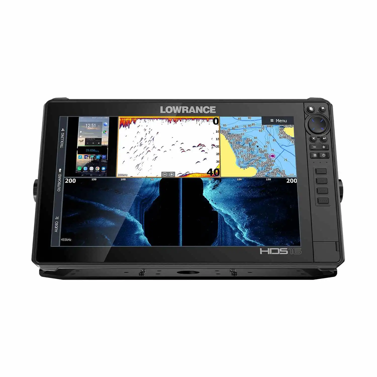 LOWRANCE HDS-16 LIVE W/ACTIVE IMAGING 3-IN-1 TRANSOM MOUNT & C-MAP PRO CHART Fish Finders
LOWRANCE HDS-16 LIVE W/ACTIVE IMAGING 3-IN-1 TRANSOM MOUNT & C-MAP PRO CHART Fish Finders