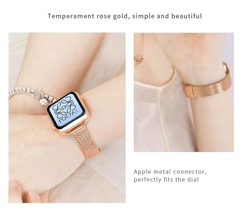 Metal Strap For Apple watch band 44mm 40mm 49mm 45mm 41mm 38mm 42mm 45 mm Milanese Loop bracelet iWatch series 3 SE 6 7 8 ultra Metal Strap For Apple watch band 44mm 40mm 49mm 45mm 41mm 38mm 42mm 45 mm Milanese Loop bracelet iWatch series 3 SE 6 7 8 ultra