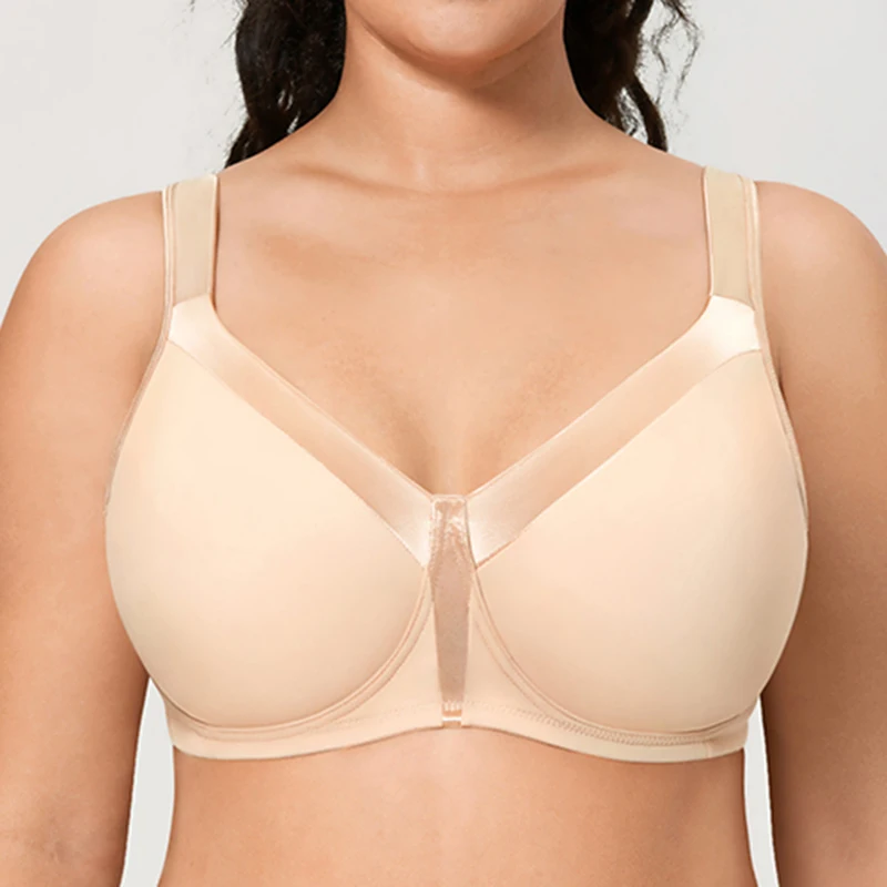 Womens Wireless Bra Full Coverage Non Padded Underwear Female Wide Straps Minimizer Bras Lingerie 34 36 38 40 42 44 C D DD E F G
Womens Wireless Bra Full Coverage Non Padded Underwear Female Wide Straps Minimizer Bras Lingerie 34 36 38 40 42 44 C D DD E F G