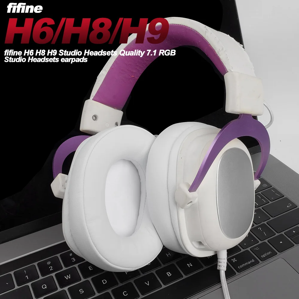 Earphone pads For Fifine H6 H8 H9 H13 H16 7.1 replacement Earpads headphones Earmuffs Soft Mesh Memory Covers Sponge Protein Earphone pads For Fifine H6 H8 H9 H13 H16 7.1 replacement Earpads headphones Earmuffs Soft Mesh Memory Covers Sponge Protein