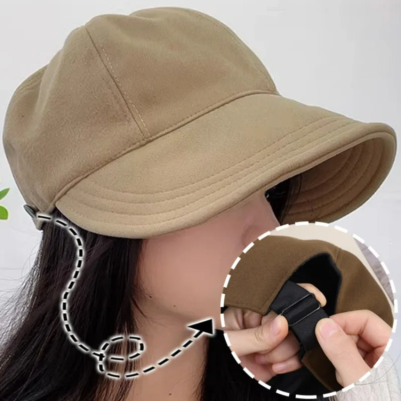 Winter Woolen Fisherman Hat Fashion Women Wide Brim Warm Cold-proof Duck Tongue Cap Casual Street Retro Artist Bonnet Bucket Hat
Winter Woolen Fisherman Hat Fashion Women Wide Brim Warm Cold-proof Duck Tongue Cap Casual Street Retro Artist Bonnet Bucket Hat