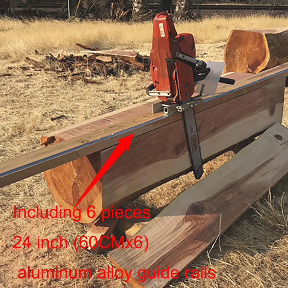

Chainsaw Mill Planking Vertical Cutting for All Chainsaw and 2.4m Guide Bar Lumber Cutting（chainsaw not included）