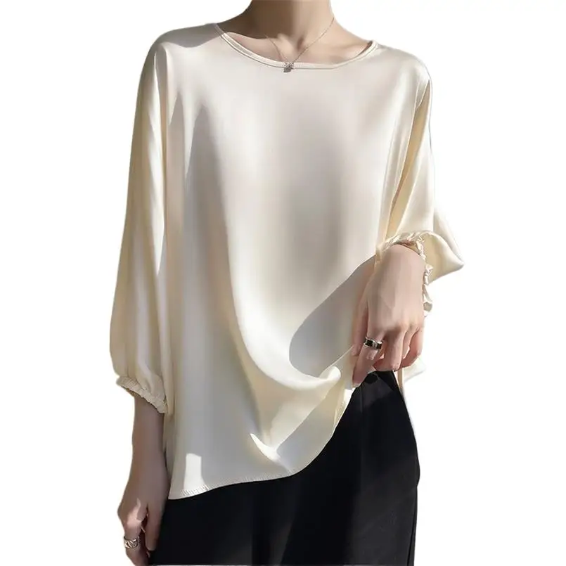 Атласные Женские однотонные рубашки, сезон весна-осень 2024, женская одежда с рукавами реглан, модные женские блузки, базовые Топы, женские рубашки
Атласные Женские однотонные рубашки, сезон весна-осень 2024, женская одежда с рукавами реглан, модные женские блузки, базовые Топы, женские рубашки