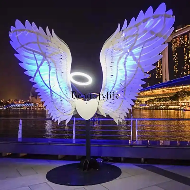 Indoor Outdoor Creative Luminous White with Feather Wings Props Clock-in Photography
Indoor Outdoor Creative Luminous White with Feather Wings Props Clock-in Photography