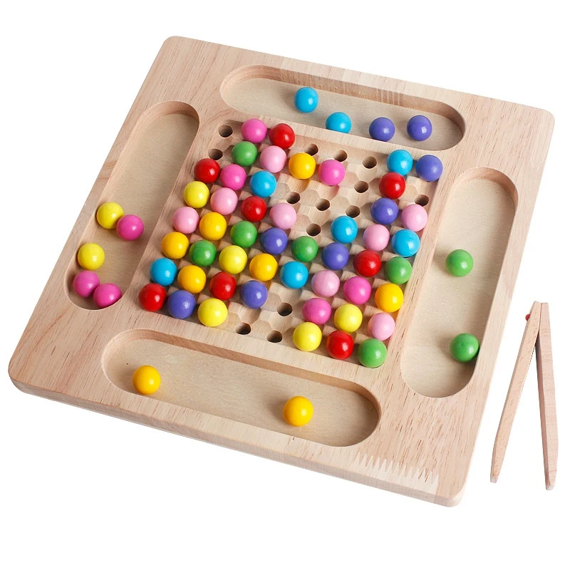 

Детские деревянные игрушки, ручной развивающий зажим для мозга, бусины, головоломка, игра для сортировки цветов, Детские Ранние развивающие игрушки, подарок
