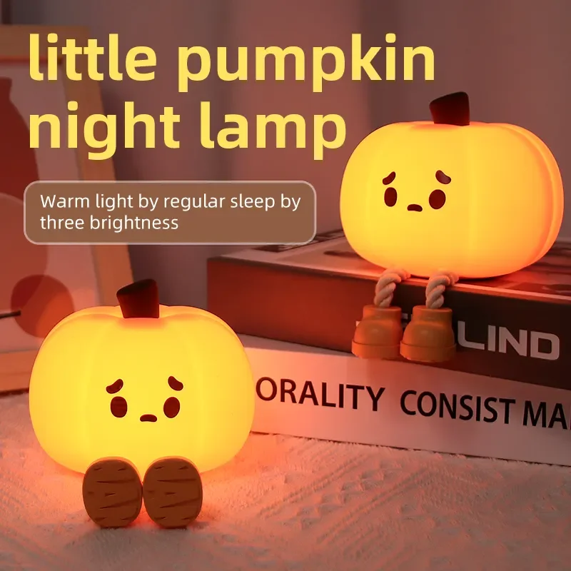 LED Night Light Cute Pumpkin Lamp USB Rechargeable Timing Bedside Atmosphere Decoration Lights Gift Silicone feel
LED Night Light Cute Pumpkin Lamp USB Rechargeable Timing Bedside Atmosphere Decoration Lights Gift Silicone feel