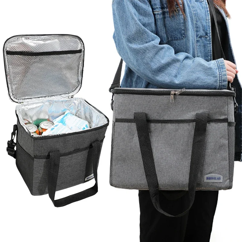 

Large Capacity Portable Picnic Cooler Handbag Lunch Beer Thermal Insulated Box Outdoor Camping Food Beverage Storage Ice Bags