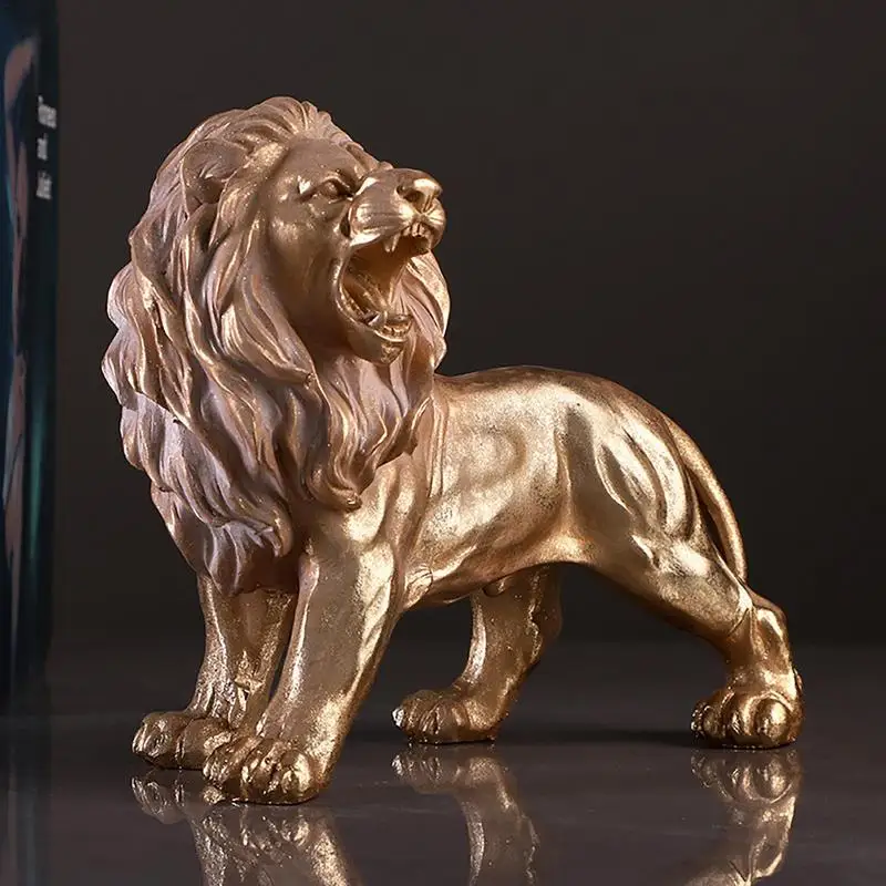 

Lion Figurine The King Of Beasts Gold Lion Statue Lion Decor Statue Decoration Creative Lion Sculpture And Sculpture Ornanament