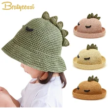 Cute Baby Hat Summer Straw Kids Bucket Hat Outdoor Beach Sunhat Dinosaur Sun Protection Panama Children Girls Boys Cap 2-5Y
Cute Baby Hat Summer Straw Kids Bucket Hat Outdoor Beach Sunhat Dinosaur Sun Protection Panama Children Girls Boys Cap 2-5Y