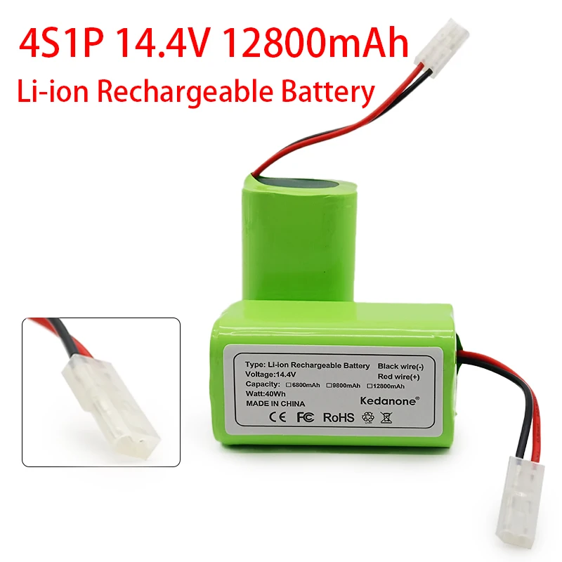 4S1P 14.4V 12800mAh Rechargeable Lithium-Ion Battery Mijiami Robot Vacuum Mop Essential G1 Vacuum Cleaner 18650 Battery Pack
4S1P 14.4V 12800mAh Rechargeable Lithium-Ion Battery Mijiami Robot Vacuum Mop Essential G1 Vacuum Cleaner 18650 Battery Pack