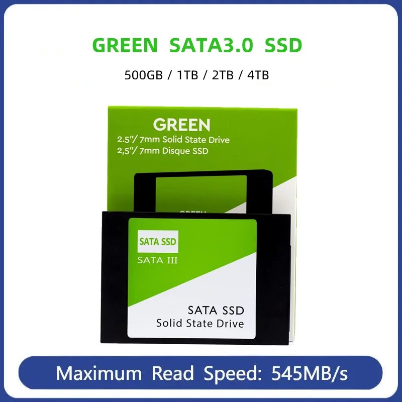 Green Internal PC 2TB 1TB 500GB 240GB 120GB 2.5" SSD Solid State Drive SATAIII 6Gb/s UP to 540MB/s Original
Green Internal PC 2TB 1TB 500GB 240GB 120GB 2.5" SSD Solid State Drive SATAIII 6Gb/s UP to 540MB/s Original