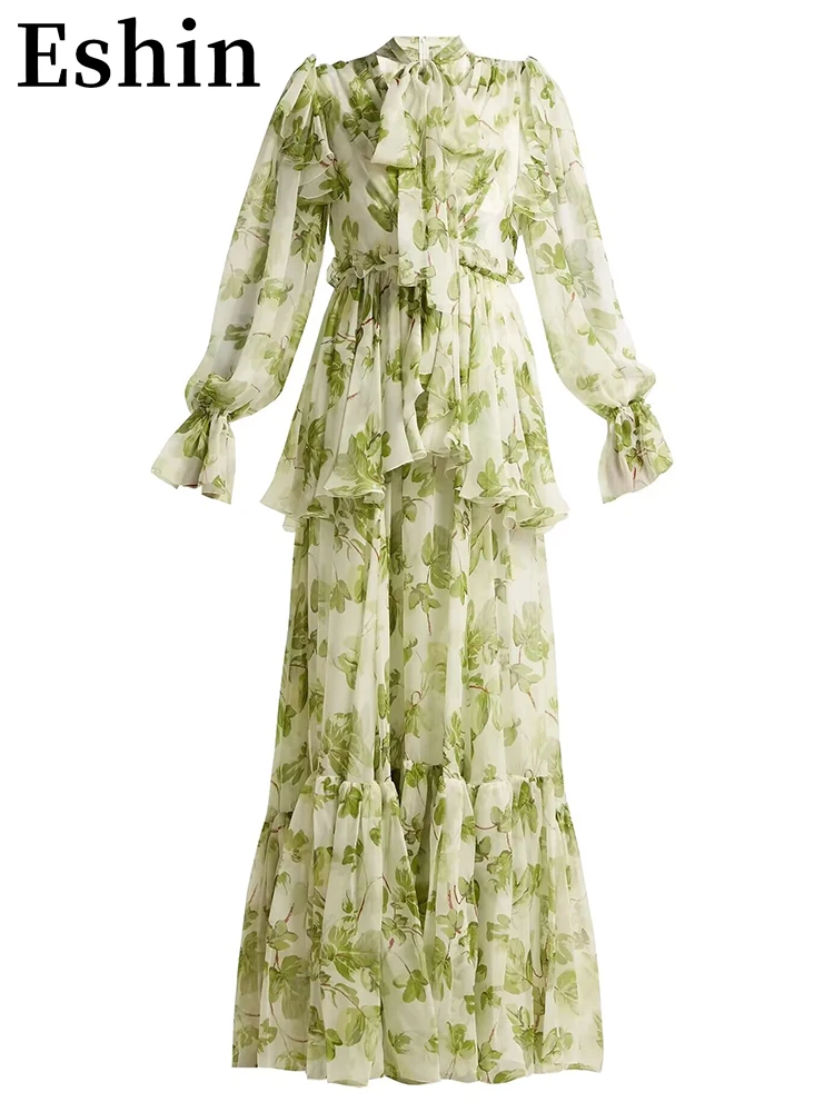 Eshin Green Printing Long Sleeve Loose Waist Big Size Luxury Dress For Women 2023 Summer Fashion Female New Dresses TH4105
Eshin Green Printing Long Sleeve Loose Waist Big Size Luxury Dress For Women 2023 Summer Fashion Female New Dresses TH4105