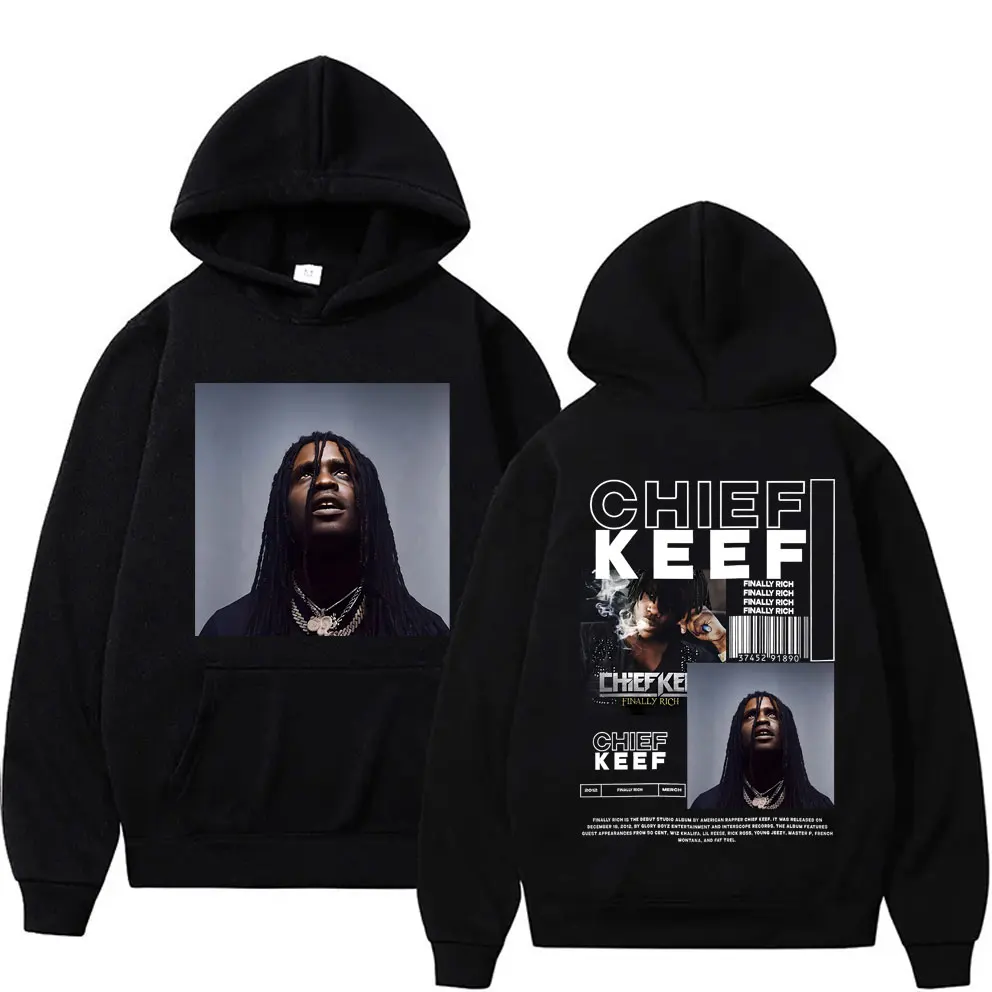 

Rapper Chief Keef Hip Hop Oversized Hoodie Finally Rich Album Hoodies Men's Fashion Streetwear Men Women Casual Loose Sweatshirt