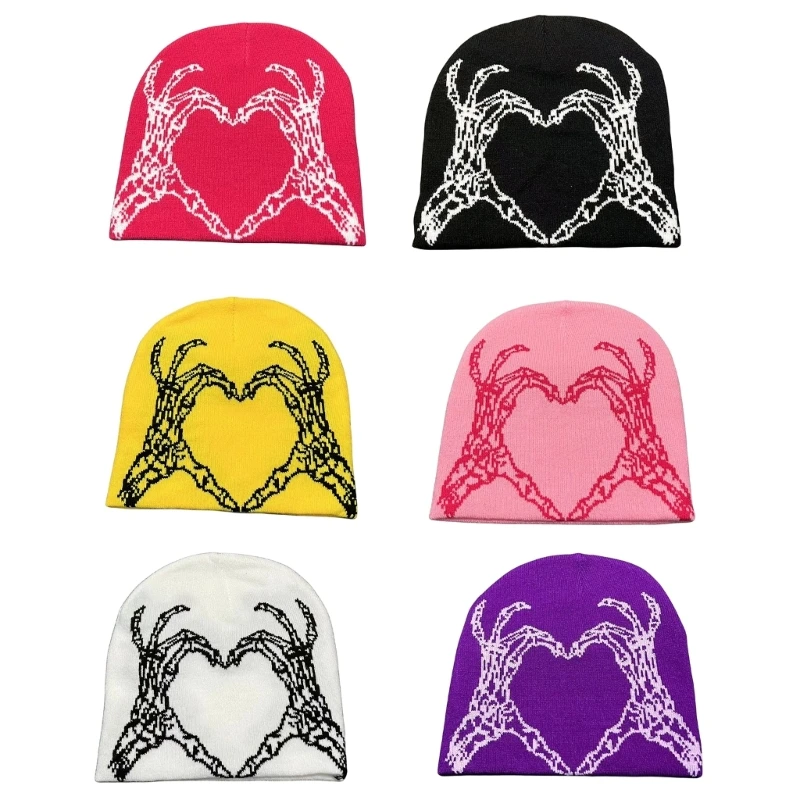

New Teens Jacquard Pattern Knit Hat Ear Protecting Winter Driving for Girls