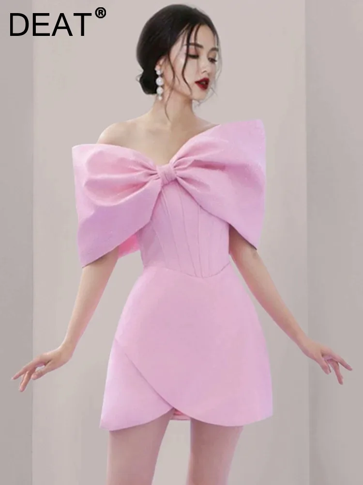 DEAT Light Luxury Fashion Dress For Women Strapless Solid Color Spliced Bow Elegant Slim Evening Dresses Female Trend 15KB5172
DEAT Light Luxury Fashion Dress For Women Strapless Solid Color Spliced Bow Elegant Slim Evening Dresses Female Trend 15KB5172