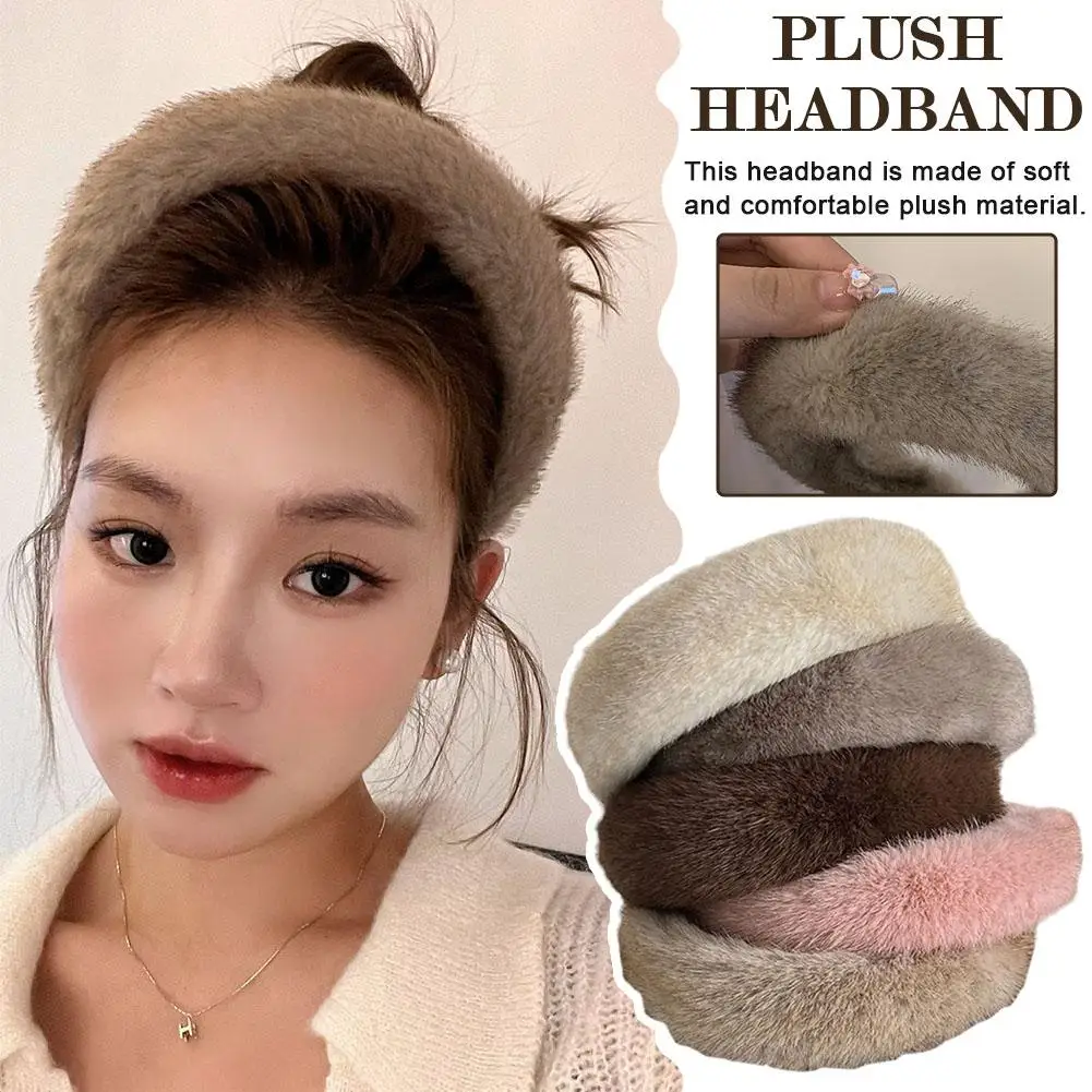 Plush Headband Widen Thickened Faux Fur Soft Fluffy Hair Hoops for Women Girls Fashion Cute Sweet Headwear Hair Accessories M1V5
Plush Headband Widen Thickened Faux Fur Soft Fluffy Hair Hoops for Women Girls Fashion Cute Sweet Headwear Hair Accessories M1V5
