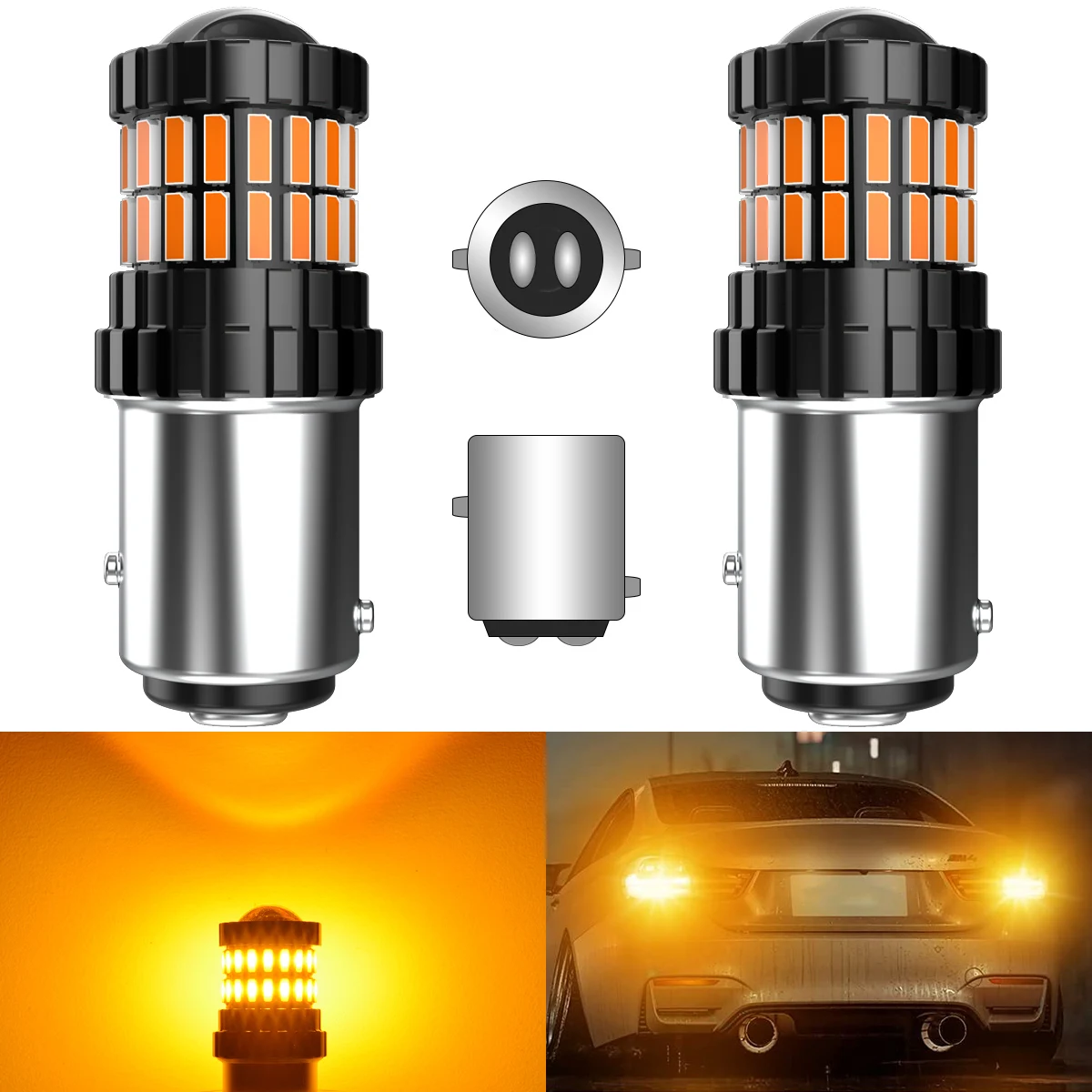 

2Pcs 1157 BAY15D P21/5W LED Bulbs Canbus Error Free Super Bright 2600Lm Daytime Running Light Reverse Lamp For Ford Hyundai Kia