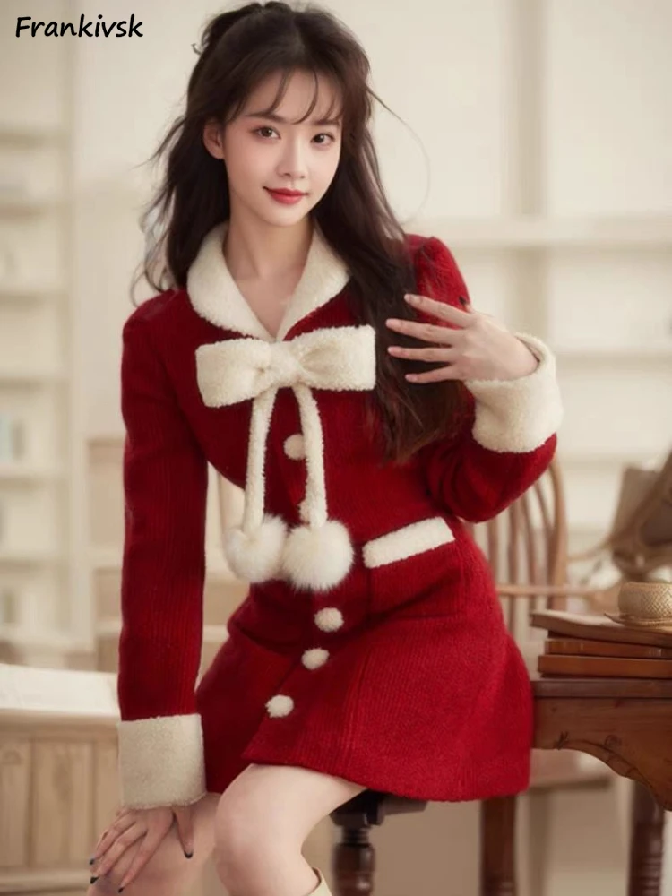 Dresses Women Autumn Winter Bow New Year Atmosphere All-match High Street Single Breasted Hipster Chic Temperament Mini College
Dresses Women Autumn Winter Bow New Year Atmosphere All-match High Street Single Breasted Hipster Chic Temperament Mini College