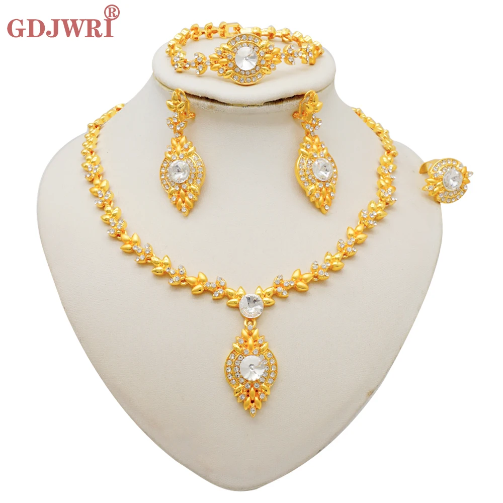 Luxury Gold Color Double Layered Necklace Jewelry Sets For Women African Water Drop Crystal Jewellery Indian Set Gifts 36 Mallzona Scb4073b9d5bf41bfbfd734f4e995f4bes Luxury Gold Color Double Layered Necklace Jewelry Sets For Women African Water Drop Crystal Jewellery Indian Set Gifts Mallzona