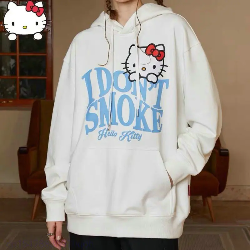 Miniso Sanrio, осенняя Толстовка Hello Kitty, Милый крутой Топ для девушек, свободная винтажная одежда в стиле Харадзюку для пар Y2K для женщин
Miniso Sanrio, осенняя Толстовка Hello Kitty, Милый крутой Топ для девушек, свободная винтажная одежда в стиле Харадзюку для пар Y2K для женщин