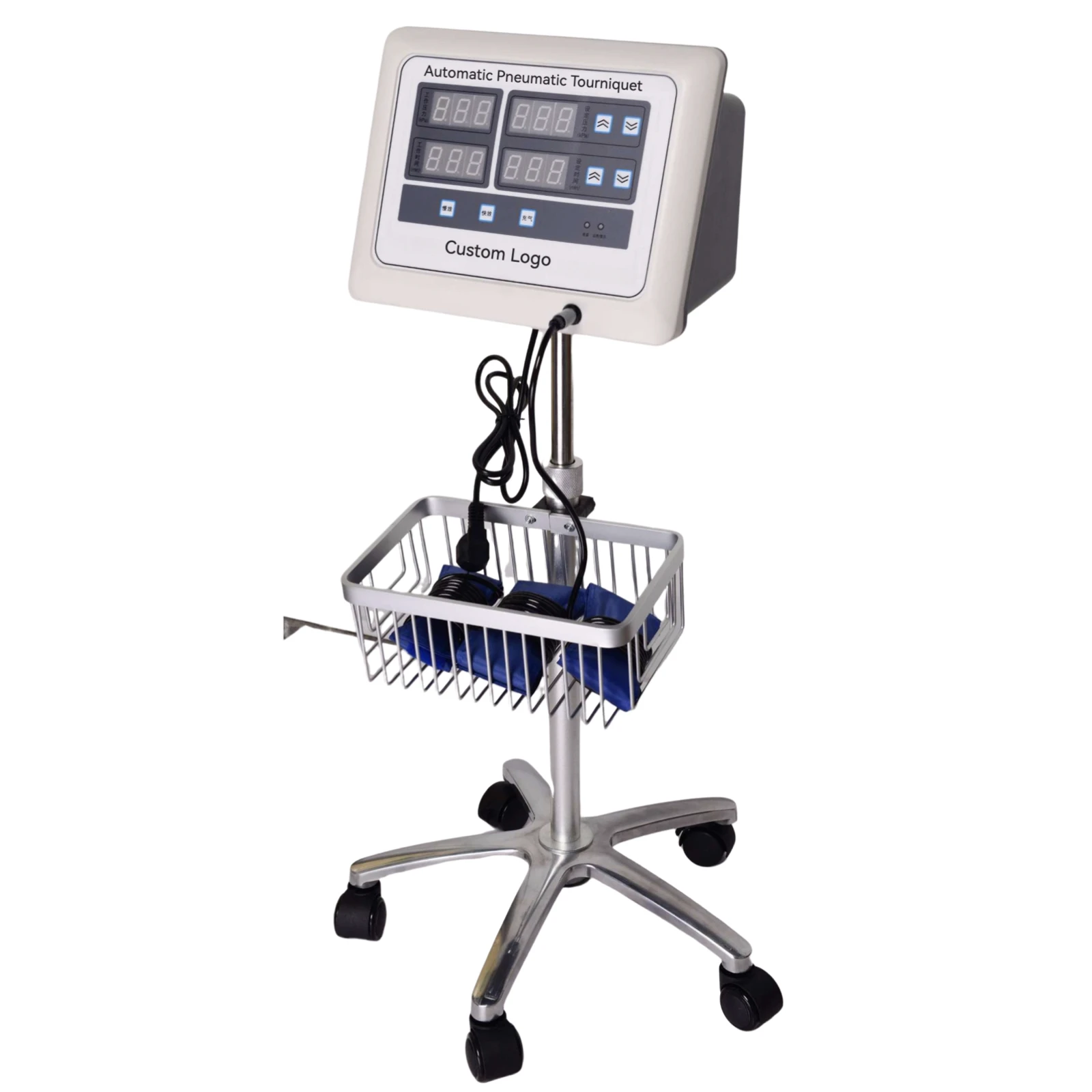 KyrenMed KR-100B Electric Pneumatic Automatic Tourniquet System Single-port One cuff Channel with 3 Tourniquet cuffs & Trolley
KyrenMed KR-100B Electric Pneumatic Automatic Tourniquet System Single-port One cuff Channel with 3 Tourniquet cuffs & Trolley