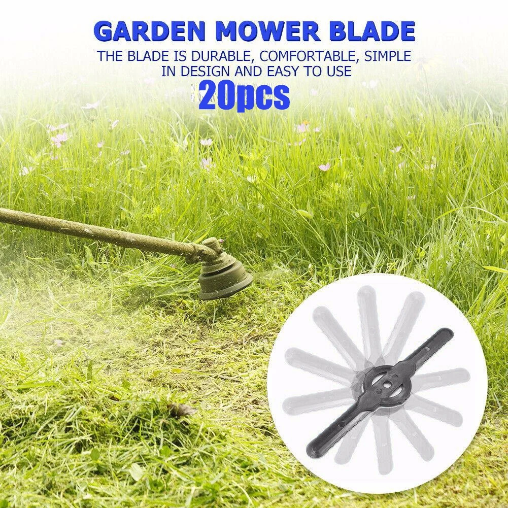20PCS Plastic Cutter Blades For Electric Cordless Grass Trimmer Strimmer Tool Home Garden Power Tool Replacement Accessories
20PCS Plastic Cutter Blades For Electric Cordless Grass Trimmer Strimmer Tool Home Garden Power Tool Replacement Accessories