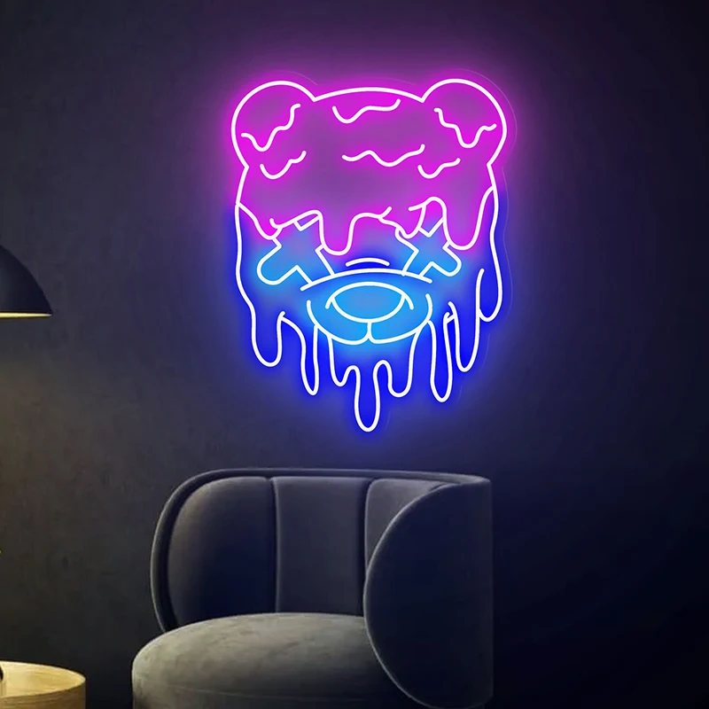 Cute Bear Neon Sign Custom Flex Led Neon Light Signs for Bar Shop Wall Decor Neon Bedroom Home Game Room Decoration Night Lights
Cute Bear Neon Sign Custom Flex Led Neon Light Signs for Bar Shop Wall Decor Neon Bedroom Home Game Room Decoration Night Lights