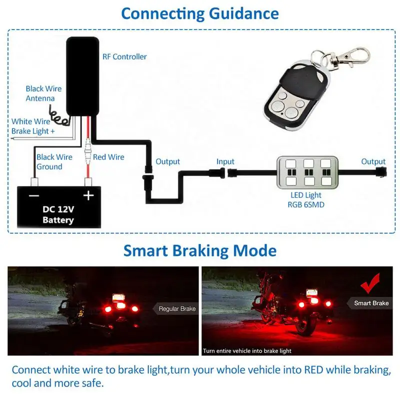 Автомобильный и мотоциклетный светодиодный стоп-сигнал | 1 для 6 RGB автомобиля мотоцикла 5050SMD светодиодный стоп-светильник атмосферная лампа 
Автомобильный и мотоциклетный светодиодный стоп-сигнал | 1 для 6 RGB автомобиля мотоцикла 5050SMD светодиодный стоп-светильник атмосферная лампа
