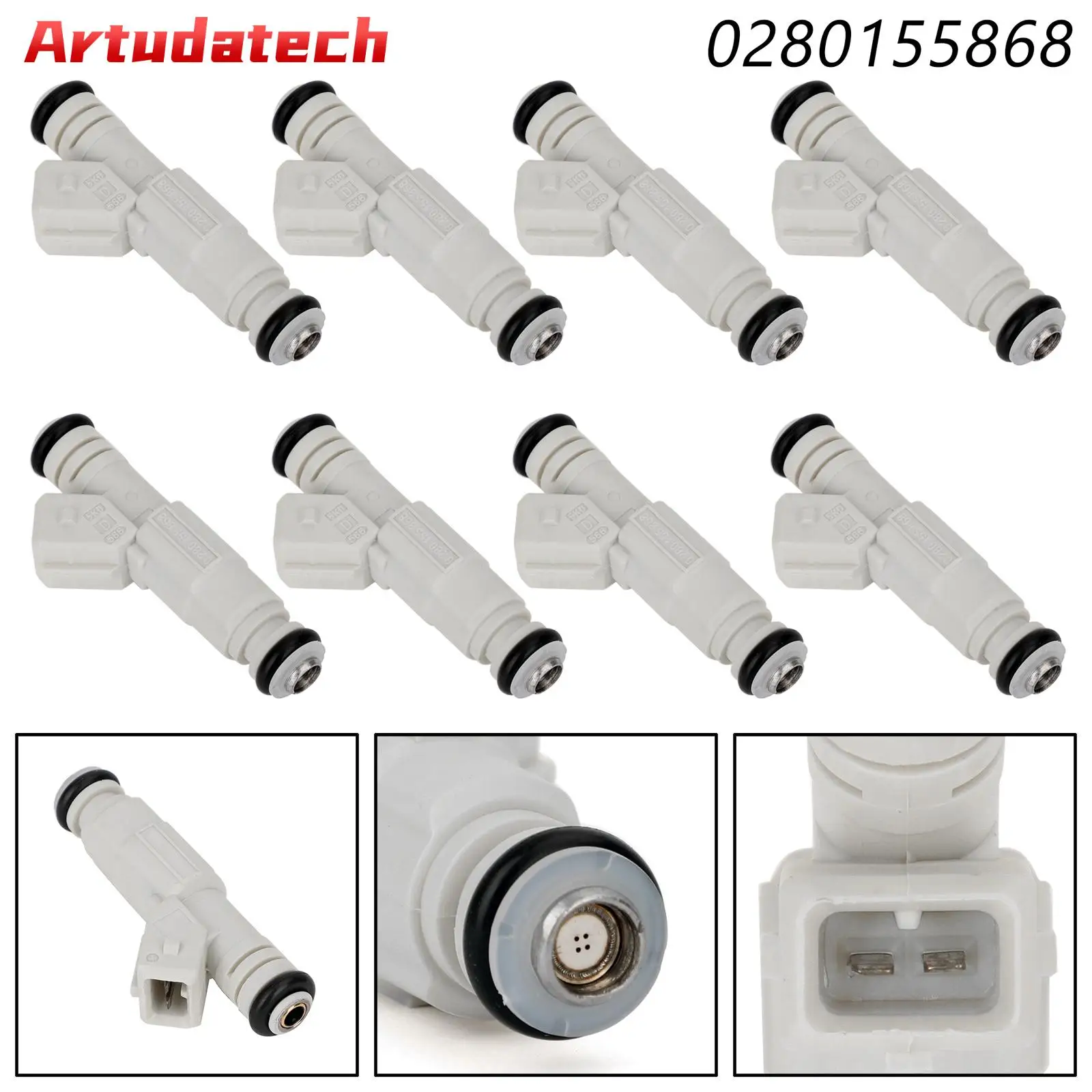 

Artudatech 8PCS NEW 36lb Fuel Injectors For Ford GM V8 LS1 LT1 5.0L 5.7L 380cc 0280155737 0280155811 0280155737