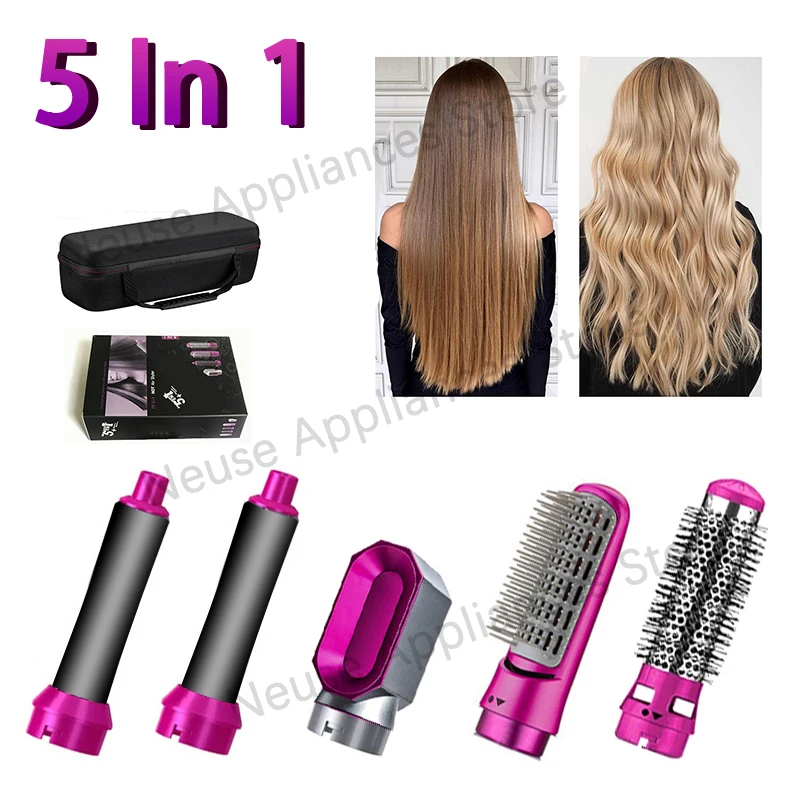 5 in 1 Hair Dryer Hot Comb Set Hair Blower Hot Air Styler Comb Automatic Hair Curler Professional Hair Straightener
5 in 1 Hair Dryer Hot Comb Set Hair Blower Hot Air Styler Comb Automatic Hair Curler Professional Hair Straightener