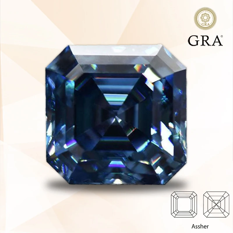 Moissanite Stone Asscher Cut Sapphire Blue with GRA Certificate Pass Diamond Tester for Gemstone Charms Jewelry Making Materials
Moissanite Stone Asscher Cut Sapphire Blue with GRA Certificate Pass Diamond Tester for Gemstone Charms Jewelry Making Materials