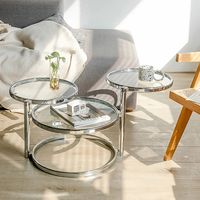 Antique rotating tempered glass round coffee table net red ins small apartment light luxury designer living room home tea table
Antique rotating tempered glass round coffee table net red ins small apartment light luxury designer living room home tea table