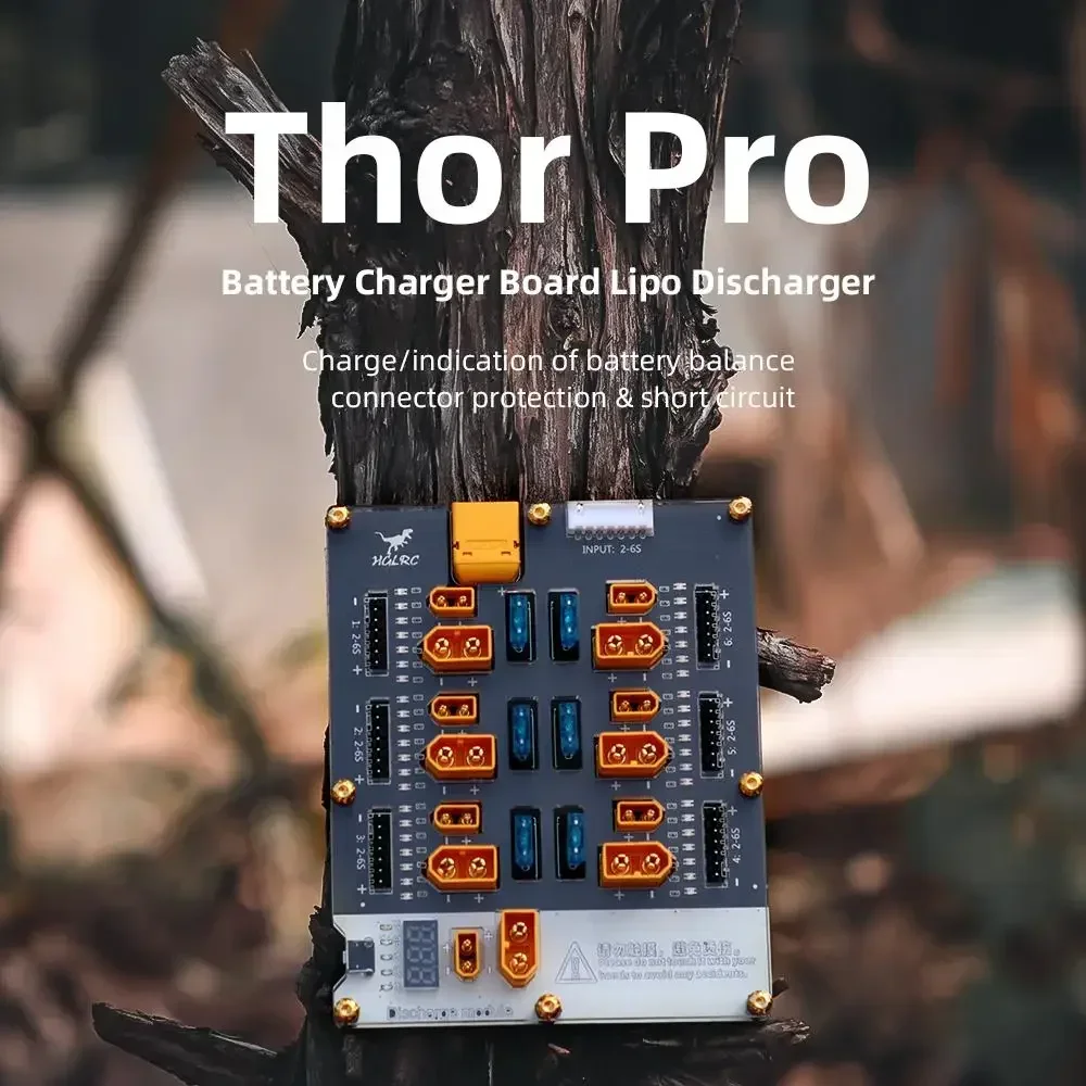 

HGLRC Thor Pro 6-портовое зарядное устройство LIPO 40A XT60 XT30 Разъем 2-6S LIPO разрядник для IMAX B6 ISDT Q6 Nano HOTA D6 Pro P6