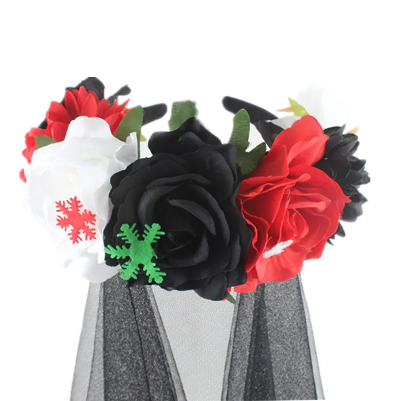 Day of The Dead Headpiece Rose Flower Crown Black Halloween Bride Head Veil Mexican Headband
Day of The Dead Headpiece Rose Flower Crown Black Halloween Bride Head Veil Mexican Headband