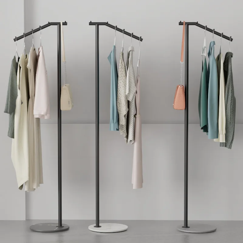 Modern Minimalist Bedroom Living Room Vertical Non-Occupying Space Iron Hanger Rod Household Floor-Standing Stone PlateCoat Rack
Modern Minimalist Bedroom Living Room Vertical Non-Occupying Space Iron Hanger Rod Household Floor-Standing Stone PlateCoat Rack