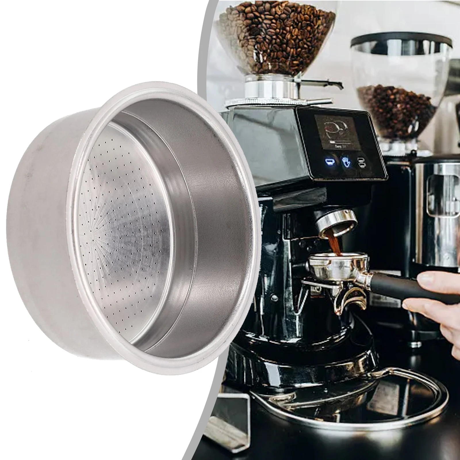 1pc 51mm Coffee Blind Filter Basket 2 Cup Stainless Steel Non Pressurized Filter Cup Sliver Kitchen Dining Bar Tools Parts
1pc 51mm Coffee Blind Filter Basket 2 Cup Stainless Steel Non Pressurized Filter Cup Sliver Kitchen Dining Bar Tools Parts