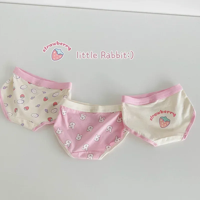 

N121 Children's Underwear Autumn Flat Corner Children Korean Version Pure Cotton A Cute Girl Underwear New