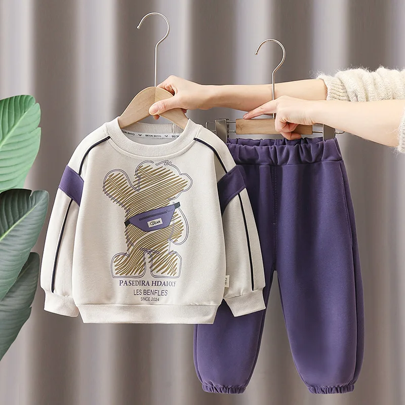 Boys Girls Clothes Sets Spring Autumn 2024 Children Cotton T-shirts Coats Pants 2pcs Tracksuits For Baby Sports Suit Kids 5 Year
Boys Girls Clothes Sets Spring Autumn 2024 Children Cotton T-shirts Coats Pants 2pcs Tracksuits For Baby Sports Suit Kids 5 Year