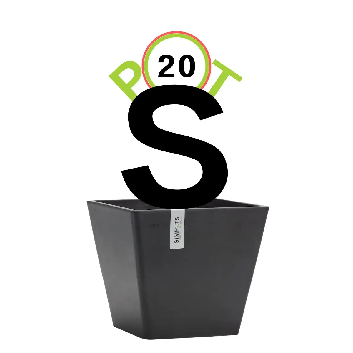 SIMPOTS Plant Pot Black F20CM Square Flower Planters Decorative Planters For Plants Low Price ECO Friendly
SIMPOTS Plant Pot Black F20CM Square Flower Planters Decorative Planters For Plants Low Price ECO Friendly