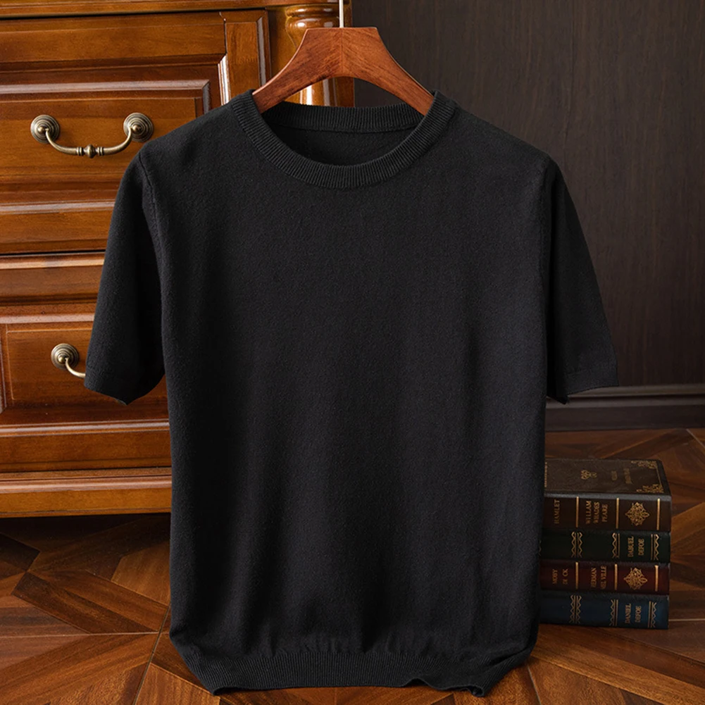 Comfy Hot New Stylish Fashion Men's T-shirt Male Tops Solid Color Streetwear Tops Knitted O-Neck Skin-friendly
Comfy Hot New Stylish Fashion Men's T-shirt Male Tops Solid Color Streetwear Tops Knitted O-Neck Skin-friendly