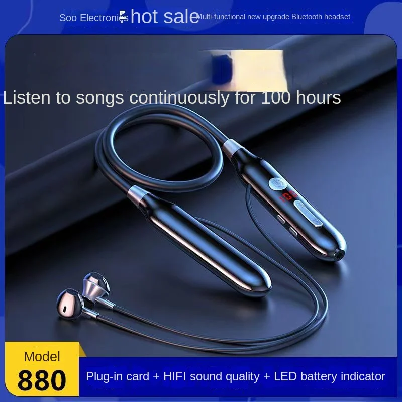 S880 New High-Quality Bluetooth Headset Wireless Binaural Halter Sports Bluetooth Headset Ultra-Long Life Battery
S880 New High-Quality Bluetooth Headset Wireless Binaural Halter Sports Bluetooth Headset Ultra-Long Life Battery