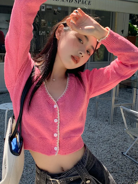 Early Autumn New Korean Ins Women's Pink Small Fragrance Contrast Color Short Knitted Sweet and Spicy Top Women's
Early Autumn New Korean Ins Women's Pink Small Fragrance Contrast Color Short Knitted Sweet and Spicy Top Women's