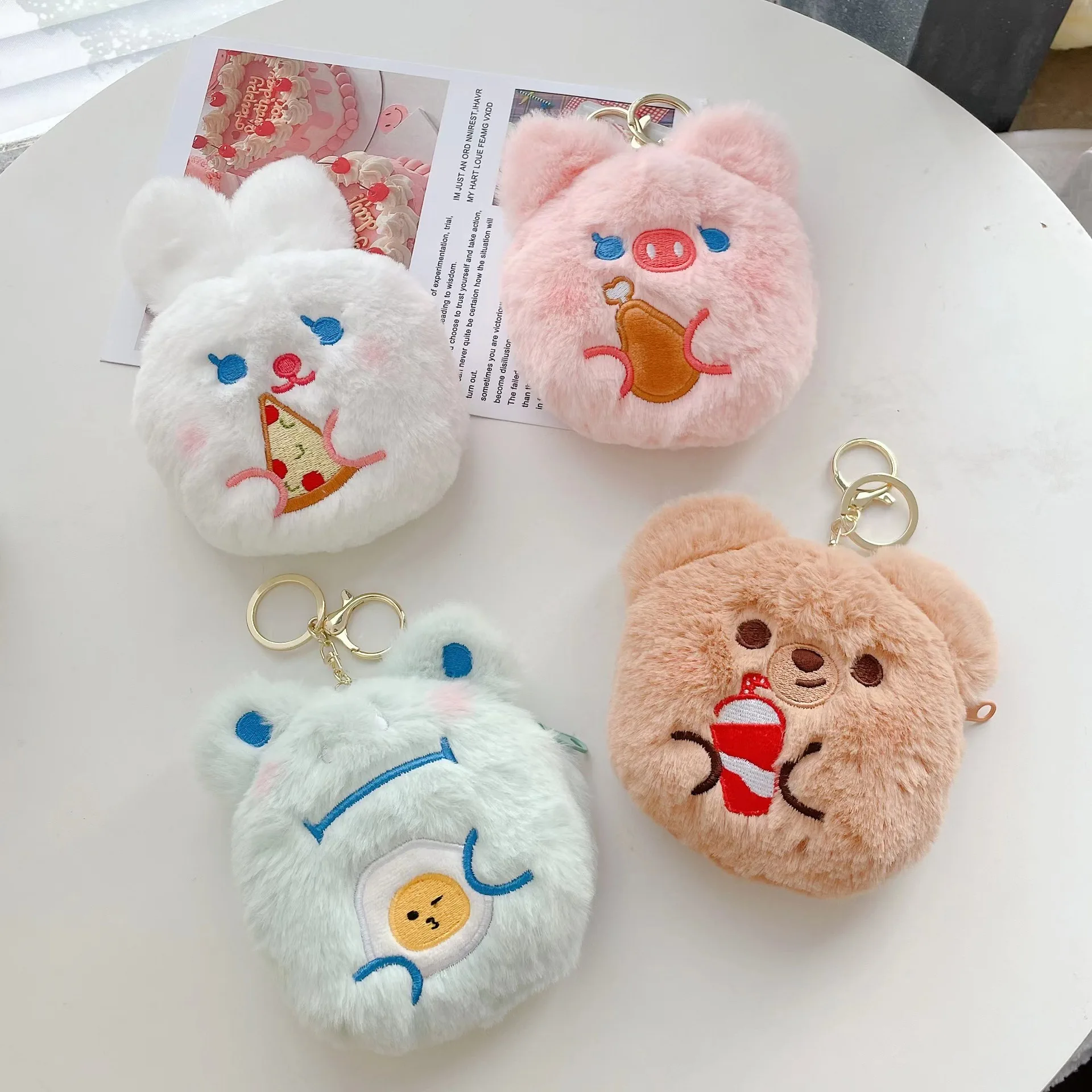 new exquisite Cute plush coin purse creative animal pig rabbit bear coin pendant soft keychain christmas birthday sweet gift
new exquisite Cute plush coin purse creative animal pig rabbit bear coin pendant soft keychain christmas birthday sweet gift
