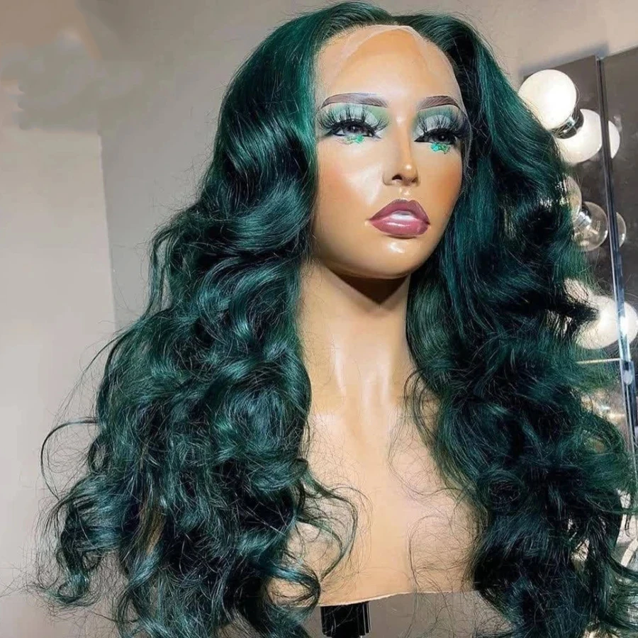 Green Color Body Wave Preplucked Synthetic Hair Lace Frontal Wig For Women Glueless Fiber Hair Transparent Lace Wigs
Green Color Body Wave Preplucked Synthetic Hair Lace Frontal Wig For Women Glueless Fiber Hair Transparent Lace Wigs