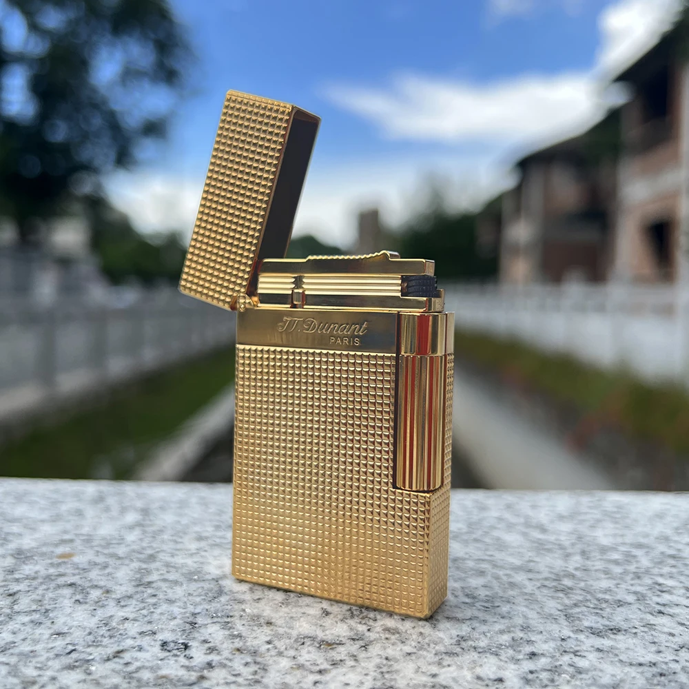 

Dropshipping Original JT.Dunant Ligne 2 Metal Gas Torch Lighters Smoking Classical Ding Sound Cool Smoke Men Tools Gifts